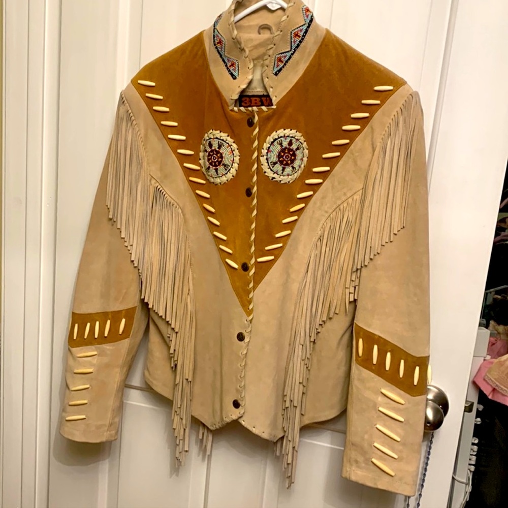 Heavy suede fringe coat